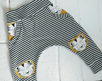 Harem pants, mbjm harem pants, baby pants, toddler pants, bamboo harems, knee patch harems, striped pants, baby pants, lion harems, organic