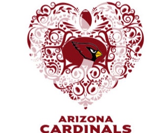 Arizona Cardinals Ornate Heart SVG File