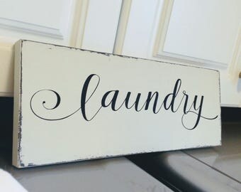 Laundry Room Sign, Laundry Room Decor, Laundry Sign, Rustic Laundry Sign, Laundry Signs 6"x15"