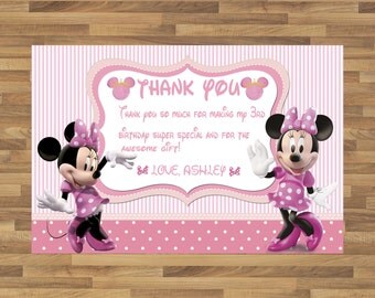 Minnie mouse thank you card