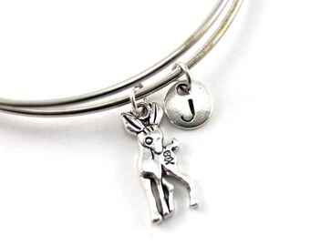 personnalized charm bangle, initial bangle, ROCK BICHE bracelet, personnalized bracelet, charm bracelet, initial jewelry