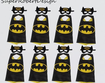 Party Pack 10 Kids batman cape, batman capes and masks, Batman Centerpiece, Superhero party, Batman Party, Batman Birthday Party