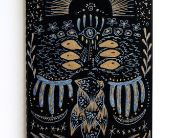 Hand Decorated Mini Moleskine Sketchbook