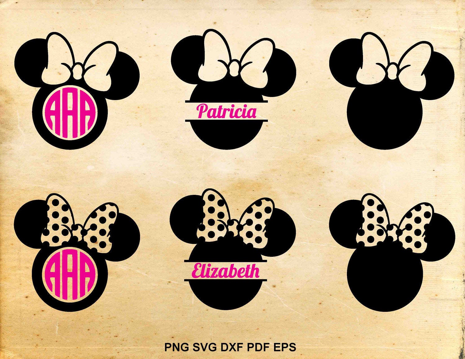 Download Minnie mouse svg, Monogram frame, Split monogram, Disney ...