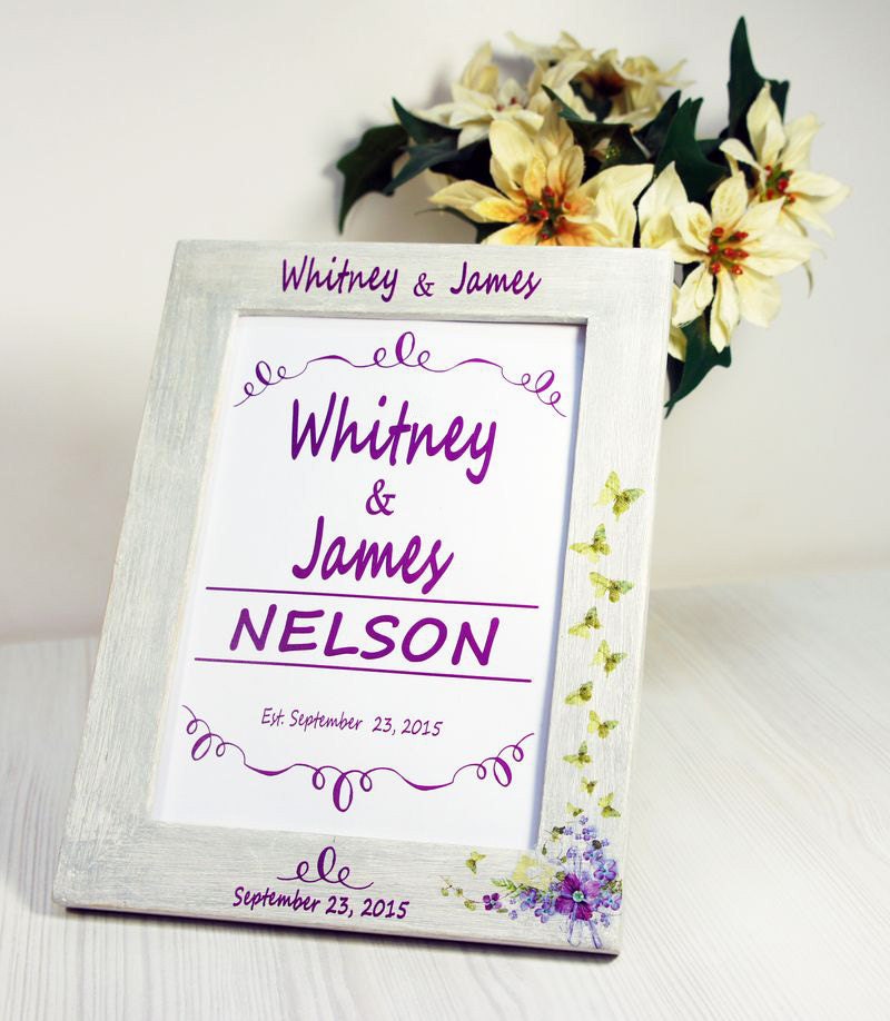 Rustic wedding photo frame wedding picture frame 5x7 frame