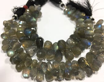 Fine quality labradorite teardrop faceted,labradorite drops beads