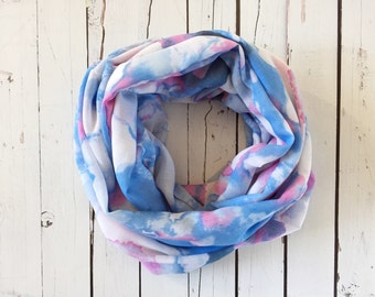 Adult infinity scarf - Watercolour