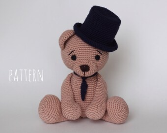 Crochet teddy bear pattern Teddy Bear tutorial Amigurumi Pattern Amigurumi plush DIY Gift Amigurumi Doll nursery zoo decor diy nursery PDF P