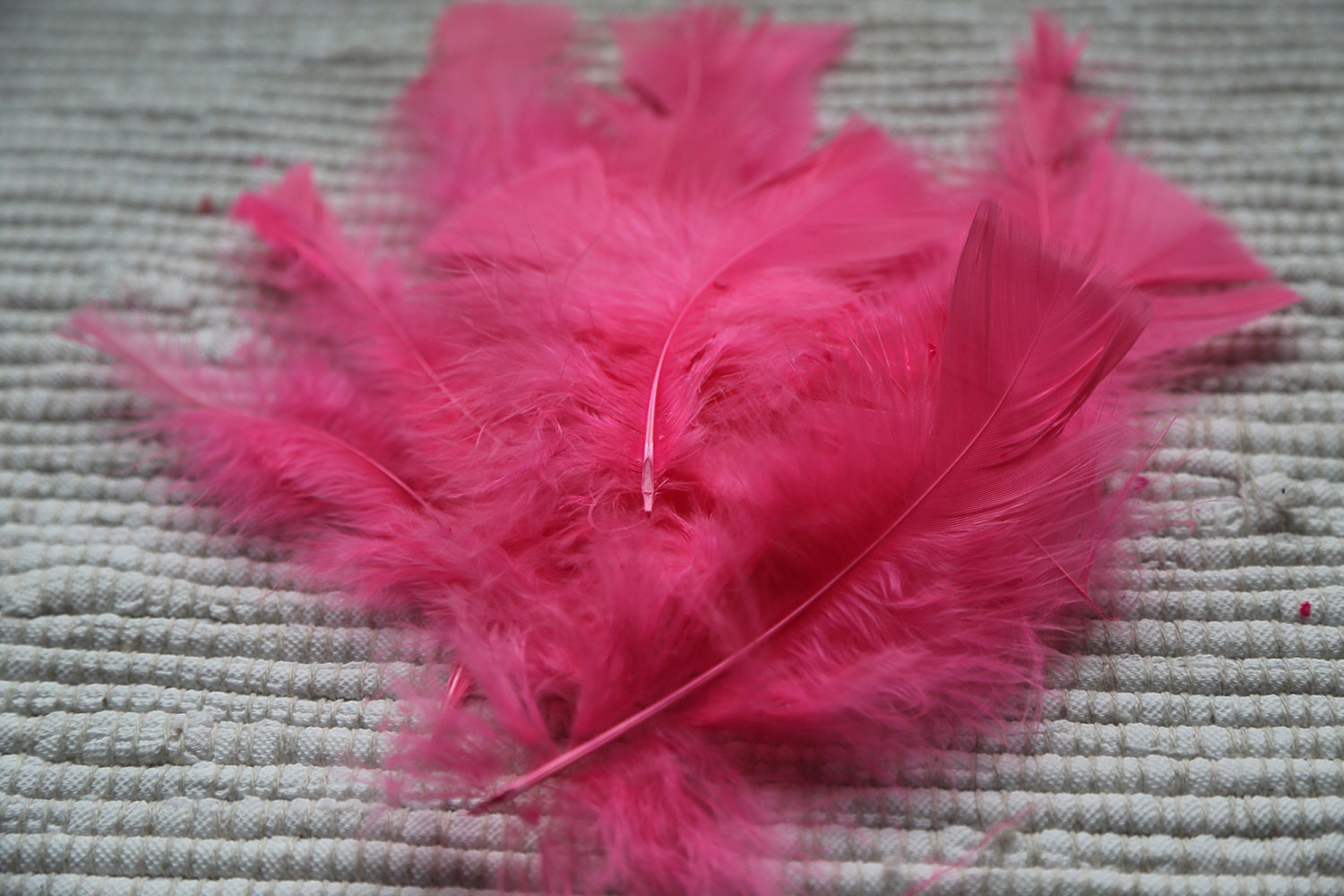 Decorative feathers set of 15 feathers of pink colour from stuff2start