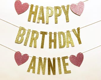HAPPY BIRTHDAY BANNER, happy birthday sign, happy birthday name banner, custom birthday banner, custom birthday sign, birthday name sign