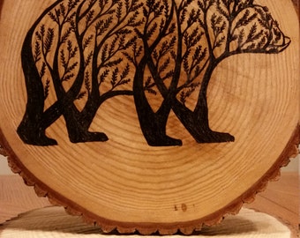 Bear Wood Burning 