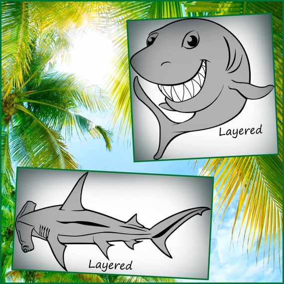 Shark SVG - Layered and outline Sharks SVG Png Jpeg - Shark Decals - Shark SVG design made for ...