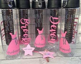 Personalised Bridesmaid water bottles
