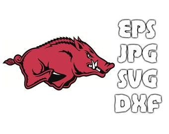 Arkanzas Razorbacks logo SVG - Vector Design in Svg Eps Dxf Jpeg Format INSTANT DOWNLOAD