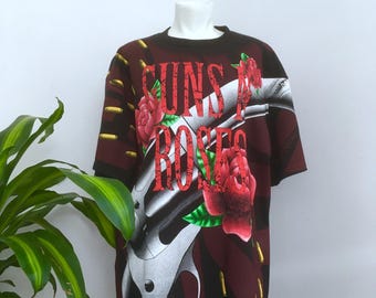 Guns N Roses Shirt Medium Size / Rock Band Tee / Vintage Tour / Concert Tee