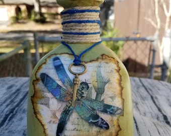 Decorated Patron bottle, painted/embellished