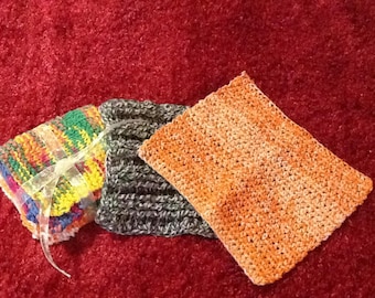 Hand knit dish cloths