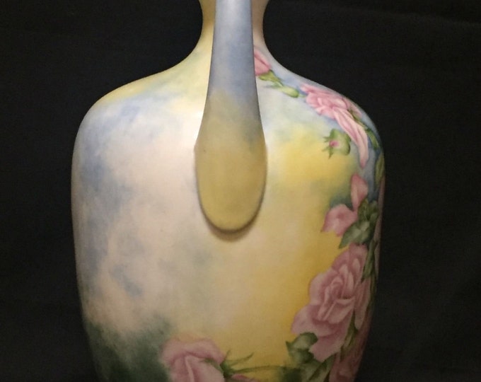 Gorgeous Antique Pouyat Artist Signed Muscle Vase!