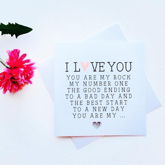 You Are My Rock Greeting Card Valentine's Card