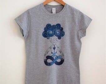 Yoga t-shirt Be infinite-blue & purple version