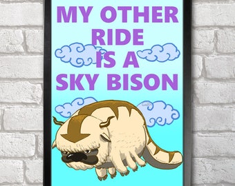 Appa Sky Bison Poster Print A3+ 13 x 19 in - 33 x 48 cm Buy 2 get 1 FREE