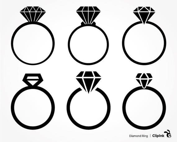 Download Diamond Ring svg ring clipart bride ring frame silhouette