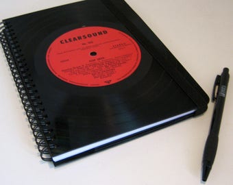 Vintage lined notebook notebook from records DIN A5