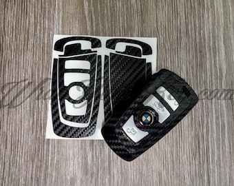 Black carbon fiber BMW key sticker decal overlay series f21 f20 f22 f23 f30 f31 f34 f35 f80 m3 f32 f33 f36 f10 f11 f18 f13 f01 f02 f03 f04