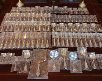 Wallace Sir Christopher Sterling Silver Flatware Set Antique Vintage Silverware