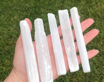 Selenite Wand Selenite Stick Natural Selenite Chakra Healing Crystals