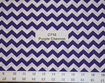 Purple Chevron Cotton Fabric SHIPS FAST Chevron Cotton fabric for quilting sewing crafts clothing fabric store free shipping available C710