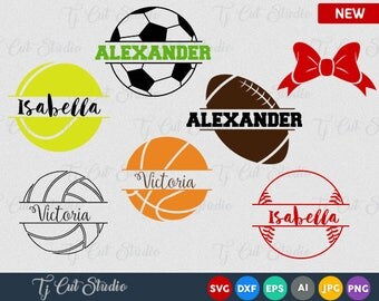 Split Sports svg, plit football svg, split baseball svg, split baske svg, split basket ball svg, split volleyball svg, split tennis svg,