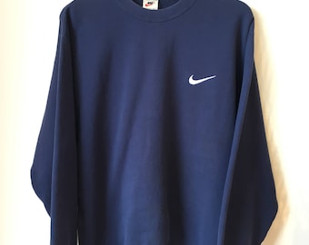 Rare! NIKE Sweatshirt Vintage 90's Small logo Large size on tag