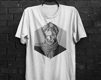 David Bowie Shirt Men T Shirt David Bowie T-Shirt Man Tee Bowie Tshirt Birthday Gift For Him Men Clothing T Shirt Gray T Shirt White Shirt