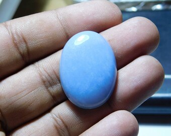 blue angelite anhydrite cabochons 32x23mm 41 cts