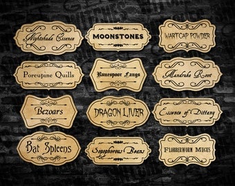 Harry Potter Printable Potion Ingredient Labels, Magic Potion Ingredient Labels, Instant Download