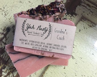 Rose and Charcoal Soap Homemade / All Natural