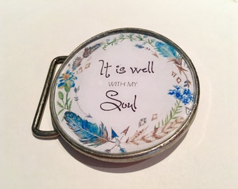Photo personalized resin circle belt buckle with your picture custom interchangeable great gift with your photo made for you wearable art
