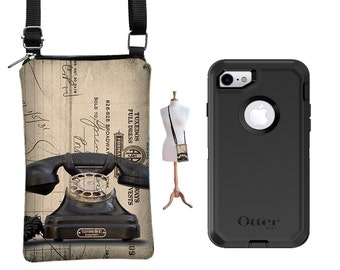 iphone 7 plus case fits otterbox defender, iphone 6 plus cell phone purse, Samsung Galaxy S7 Edge, Moto Z Droid, Vintage Rotary Phone RTS
