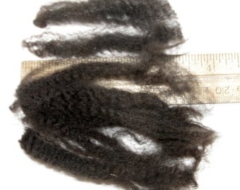 Black Baby Alpaca Fleece, 11 ounces