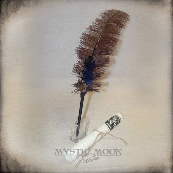 Items similar to Ravenclaw Quill Parchment Set / Harry Potter Quill Pen