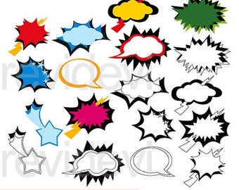 Comic bubbles | Etsy