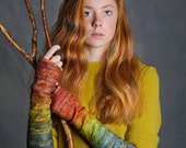 fingerless gloves, wrist warmers, handwarmers, hand warmers, felted wrist warmers, felted gloves, fingerless gloves, gauntlets, arm warmers