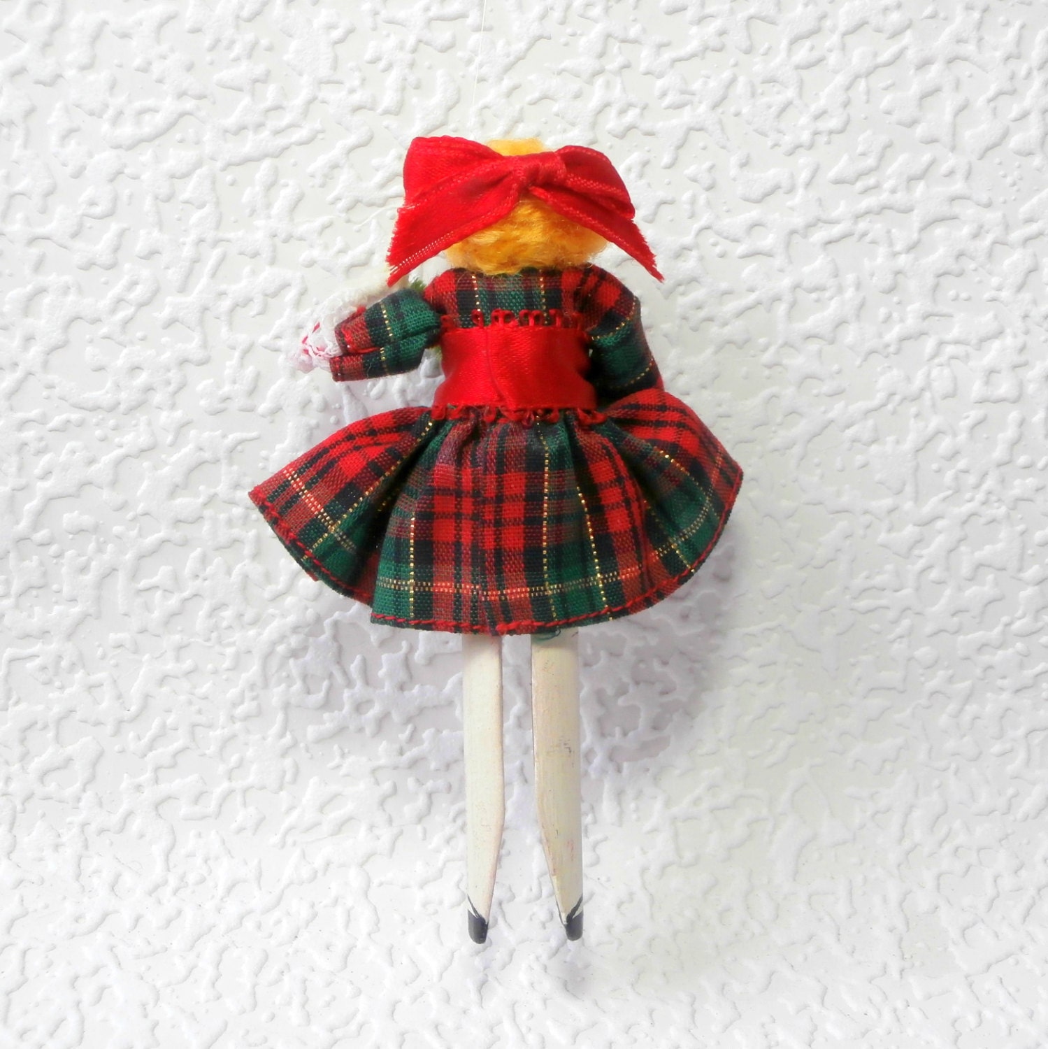 Clothespin Doll Christmas Ornament