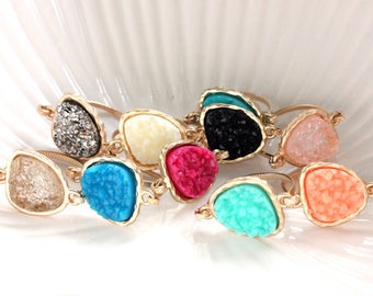 Druzy ring 14kt gold filled - custom size - pick your color
