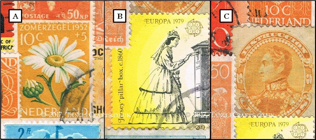 Selected pieces from a collage jigsaw