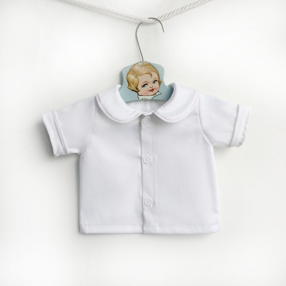 baby white collared shirt