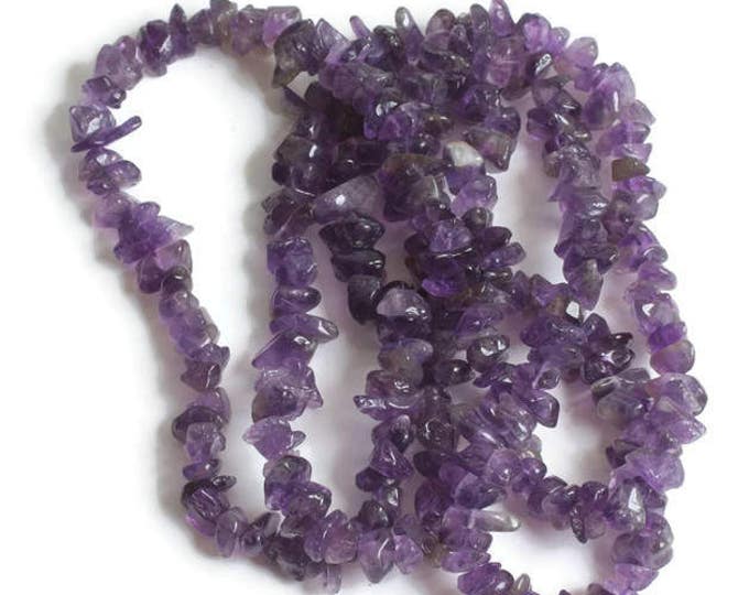 Amethyst Nugget Necklace Over the Head Style Vintage