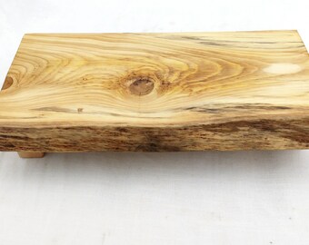 SALE!!! Rusic Wood Cake Stand, Salvaged Tamarack Food Platter, Live Edge Chacuterie Board