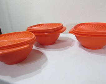 Tupperware Bowls Set of 3 with Servalier Lids